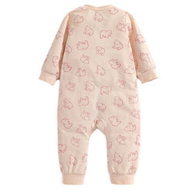 Wholesale Baby Girls' Rompers Zipper Knit Solid Clothes Jumpsuits 100% Cotton Baby Onesie