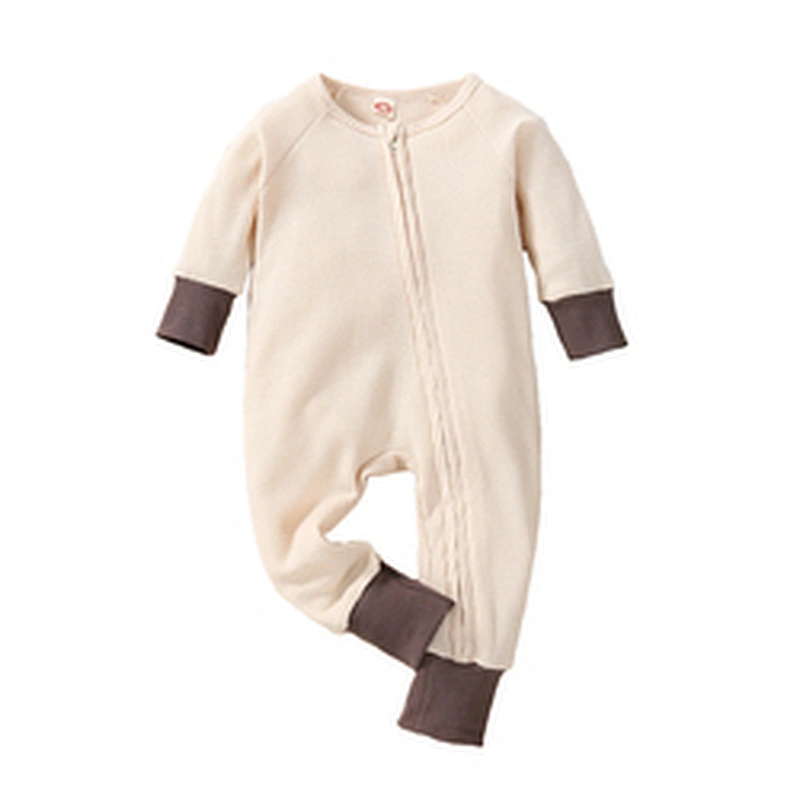 Baby Unisex Newborn Jumpsuit OEM ODM Colorblock Waffle Knit Baby Clothes Romper