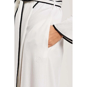 Womens Elegant Robe De Soiree Ruffled Collar Cotton Modal Blended Long Robe