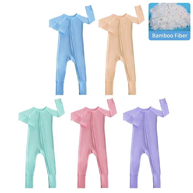 Graphic Contrast Infant Newborn Short Sleeved Viscose Made From Bamboo Baby Rompers