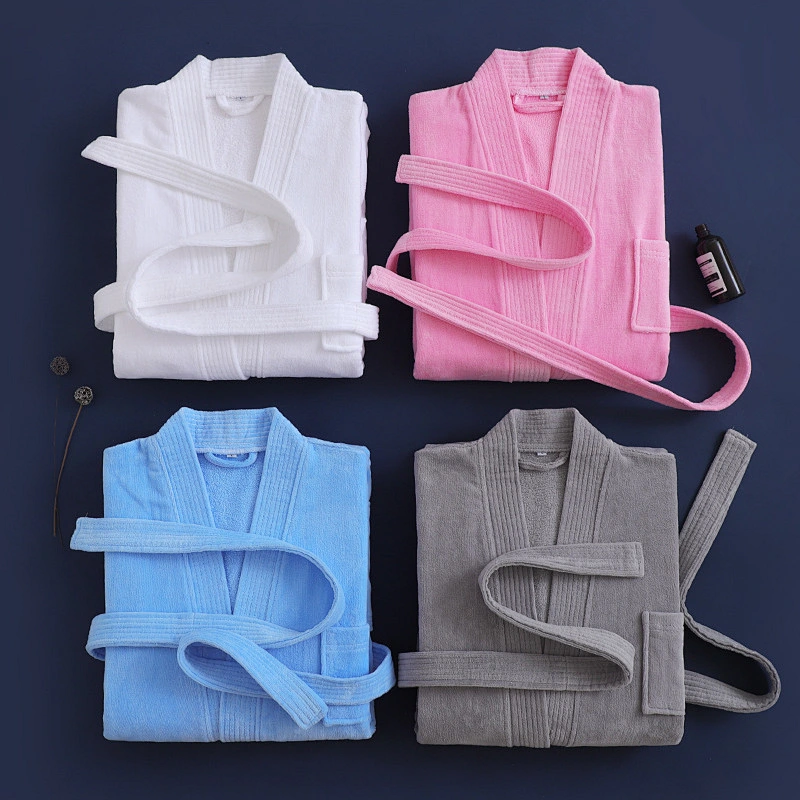 Unisex Wholesale Cotton Hotel Bath Robes Long Sleeve Couple Custom SPA Terry Bathrobes