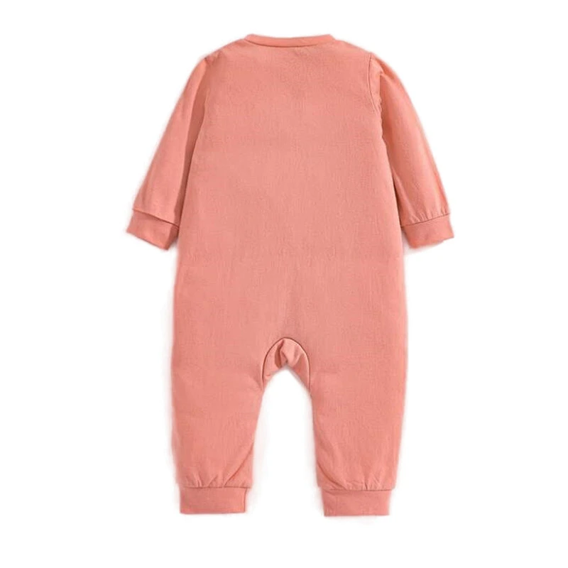 Wholesale Baby Girls' Rompers Zipper Knit Solid Clothes Jumpsuits 100% Cotton Baby Onesie