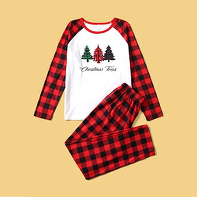 2021 Matching Family Pajamas Sets Christmas PJ's Sleepwear Merry Christmas With Plaid Bottom Pyjamas