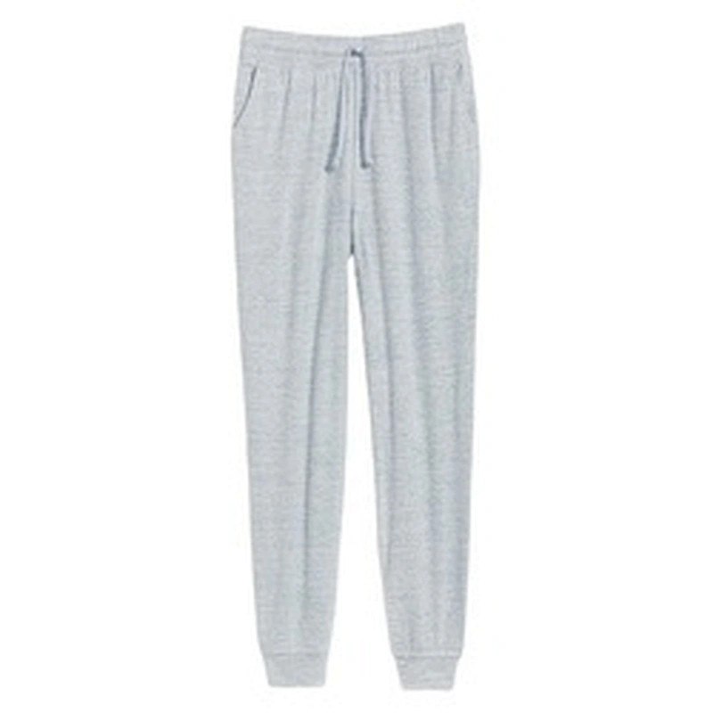 Wholesale Lady Pajama Bottom Pants High Waisted Soft Brushed Rayon Plush Knit Jogger Lounge Pants for Women