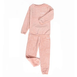 Kids Warm Trouser Suit Winter Flannel Pajamas And Home Wear Boys and Girls Sleepwear