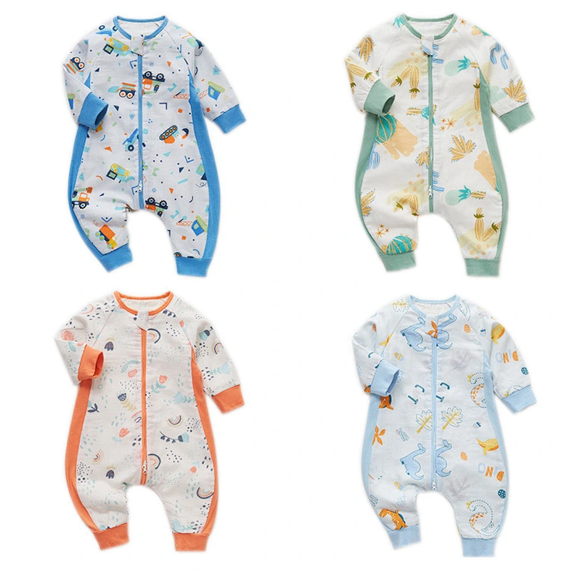 Wholesale solid baby jumpsuits girl OEM ODM custom sleepwear Soft Newborn Baby 100% Cotton Romper