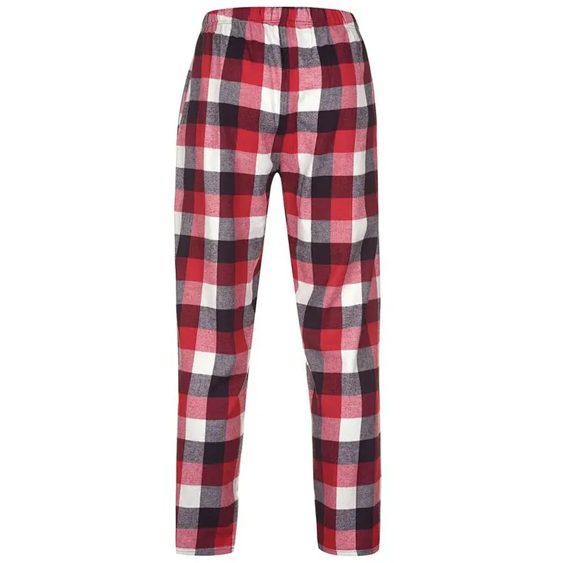 Soft Cotton Pyjama Lounge Pants Casual Custom Men Plaid Pajama Pants