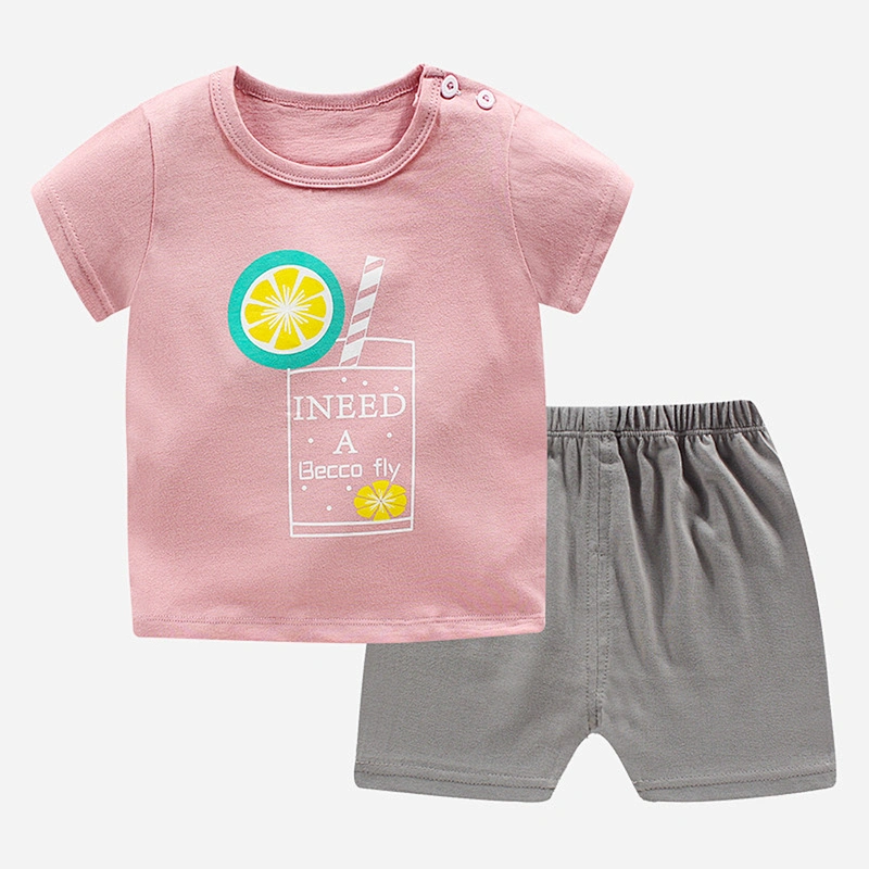 Summer Children's Short Sleeve T - Shirt Clothes Pure Cotton Baby Clothing Set