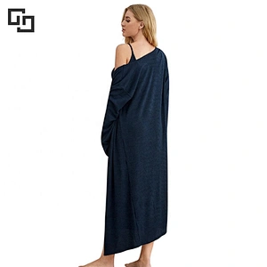 2 Pack Rib-knit Cami Dress & Robe Lounge Set
