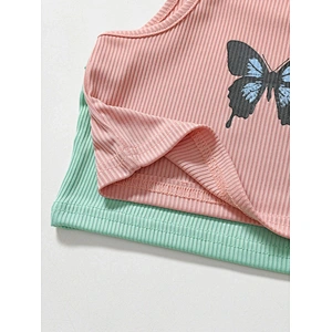 Cami Shirt With Shorts Children Sleepwear Pijama Girl Cotton Kids Girl Pajama Set