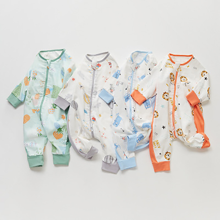 Wholesale solid baby jumpsuits girl OEM ODM custom sleepwear Soft Newborn Baby 100% Cotton Romper