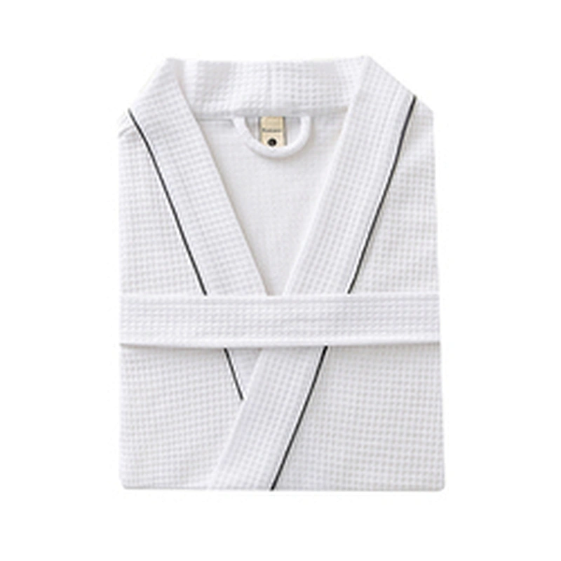 Custom Luxury Robe Men Plus Size 100% Cotton Solid Waffle Bathrobes
