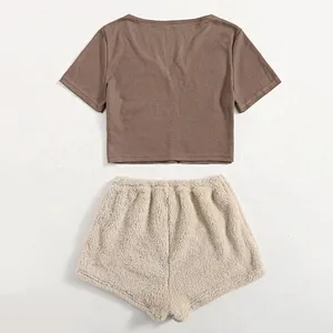 Women'S Sleepwear Women Short Set Two Piece Short Set Cotton Pajamas Pijamas Women Pajamas