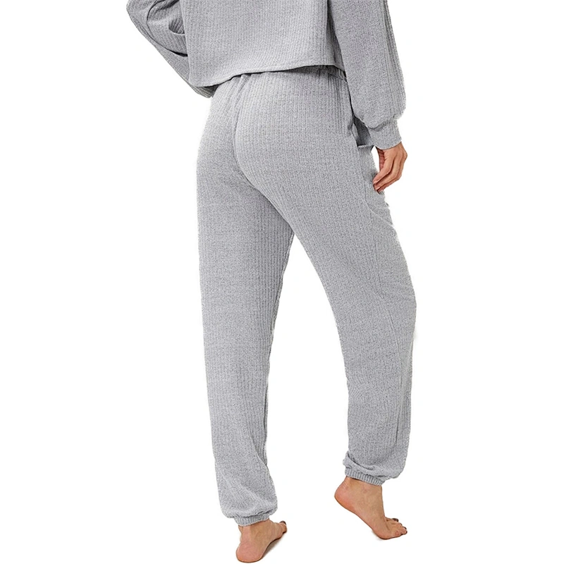 Navy Linen Loose PJ Pants Women With Front Slant Pockets And Back Patch Pocket Sleep Pajama Pants