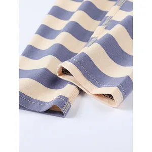 Cozy Knit Jersey Boys Sleepwear Striped Print Top & Pants PJ Set Cotton Kids Pajamas