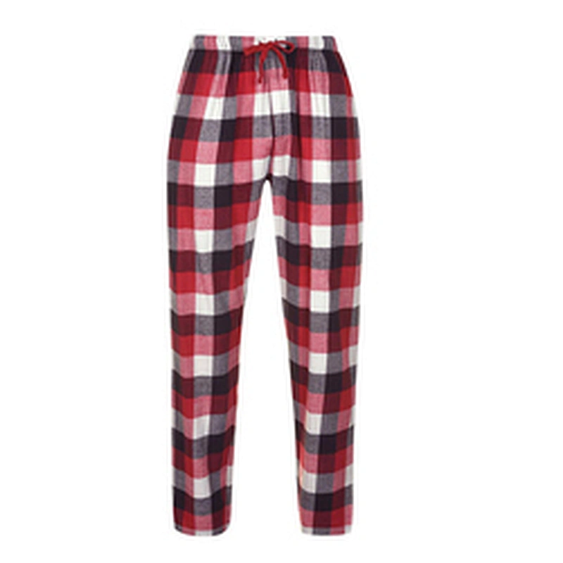 Soft Cotton Pyjama Lounge Pants Casual Custom Men Plaid Pajama Pants