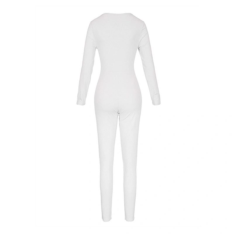 Custom Cozy Knit Adult Onesie Pajamas Solid Button Front Long Sleeve Jumpsuit for Women