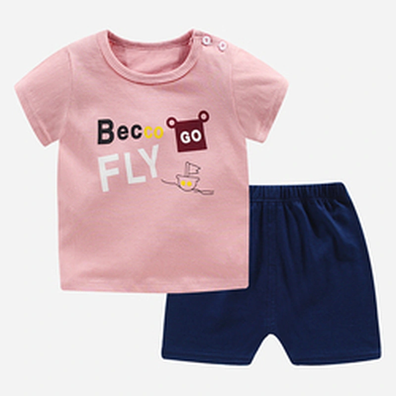 Summer Children's Short Sleeve T - Shirt Clothes Pure Cotton Baby Clothing Set