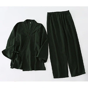 Belt Cozy 2 Pieces Breathable Solid Pajamas Woven Summer Short Cotton Pyjama Linen Women Lounge Wear