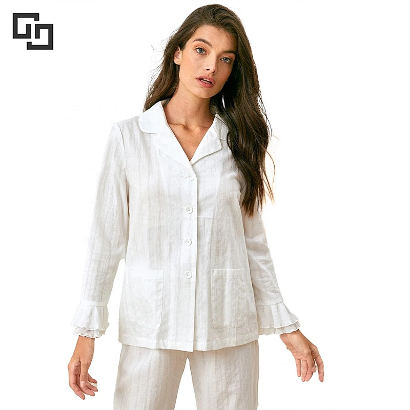 Sleepwear Set Long Sleeve Pure Cotton Pajamas Set Women