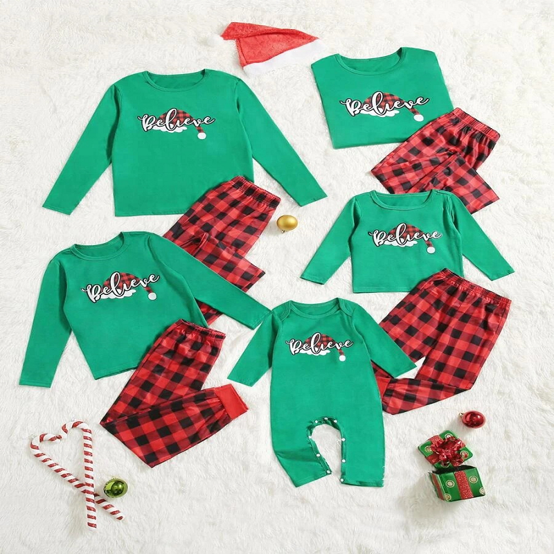 2022 New Arrival High Quality Print Family Pajama Sets Christmas Pajama Set