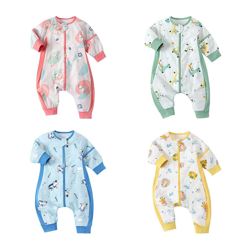 Wholesale solid baby jumpsuits girl OEM ODM custom sleepwear Soft Newborn Baby 100% Cotton Romper