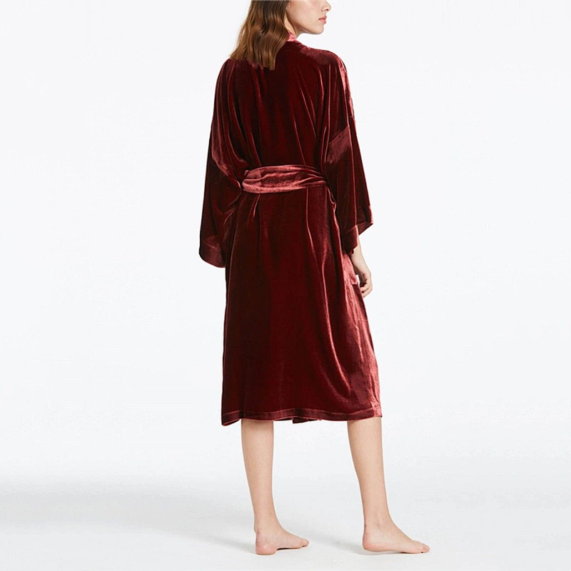 Wholesale Oversize Bathing Robe Velvet Dressing Gown Velvet Robe