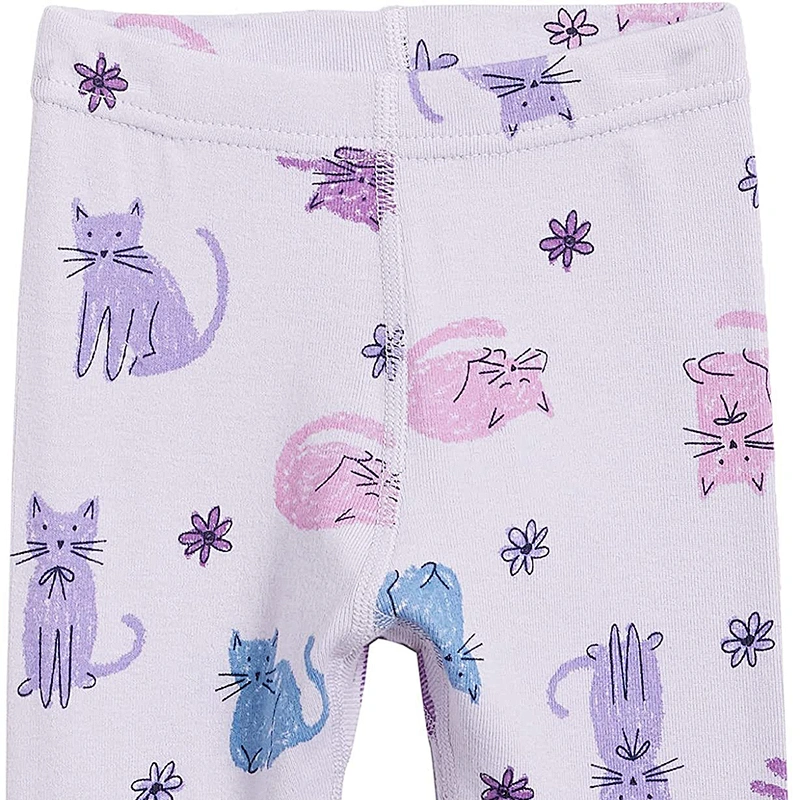 2022 Kid Pijamas 2 Piece Long Sleeve Cute Cat Print Animal Cotton Pajama Set for Kids