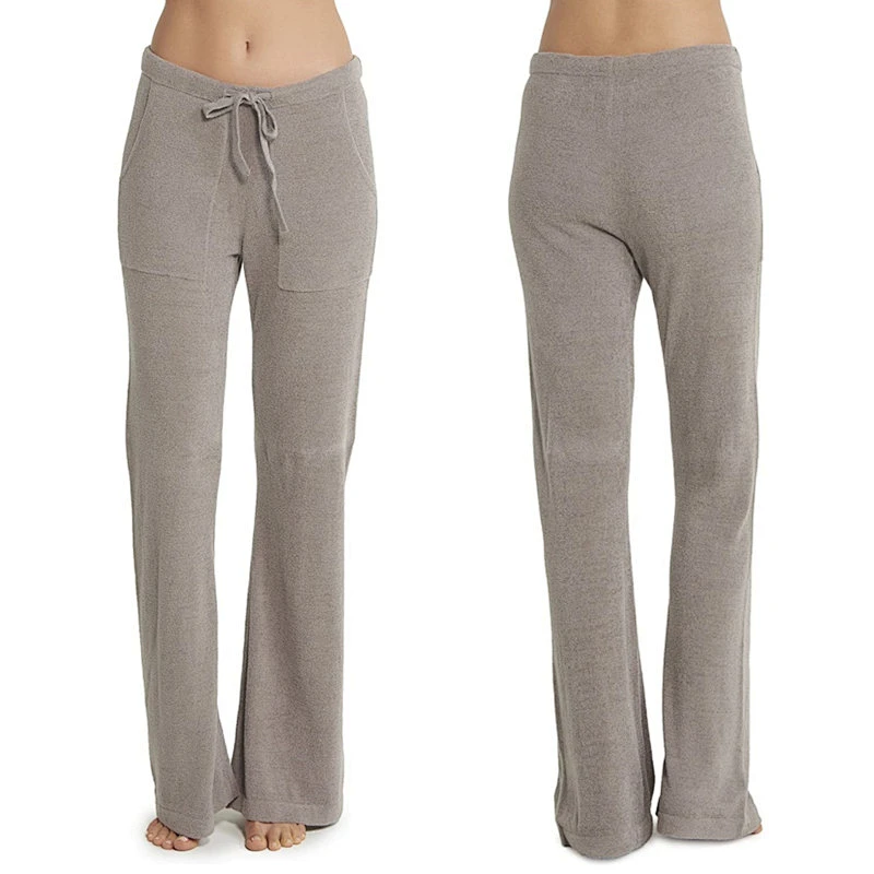 2021 Wholesale Solid Formal Pants Long Winter Nylon Panties Cozy Cotton Pants For Women