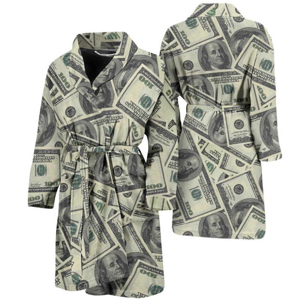 Girl Printed Knee Length Belted Sleepwear Custom OEM Femme Bath Robes Summer Chemise Cotton Women Money Robe