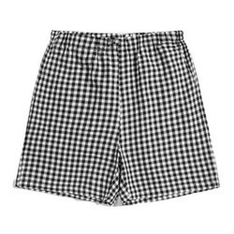 New Arrival Plaid Short Pyjama Sleepwear Bamboo Breathable Bottoms Cotton Plaid Men Short Pajamas