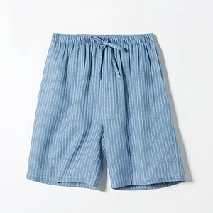 New Arrival Men's Plaid Sleep Bottoms Shorts Pijamas Summer Cotton Lounge Pants Men Pajama Pants