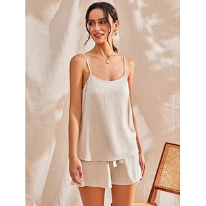 Plaid Button Through Linen Pyjamas Linen Set Womens Linen Pajamas