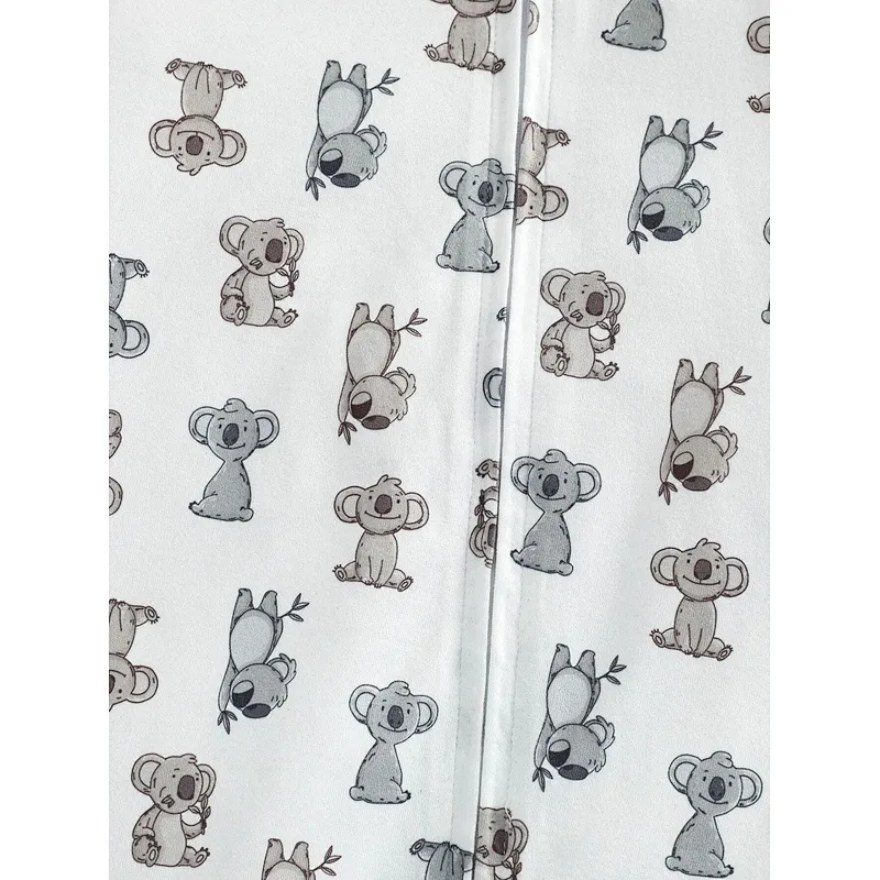 Cute Baby Clothes Set 100% Cotton Koala Print Zip Up Jumpsuit Unisex Baby Romper