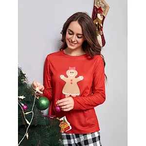 Buffalo Plaid Family Christmas Pajamas Custom Print Top & Pants Matching Christmas Pyjamas
