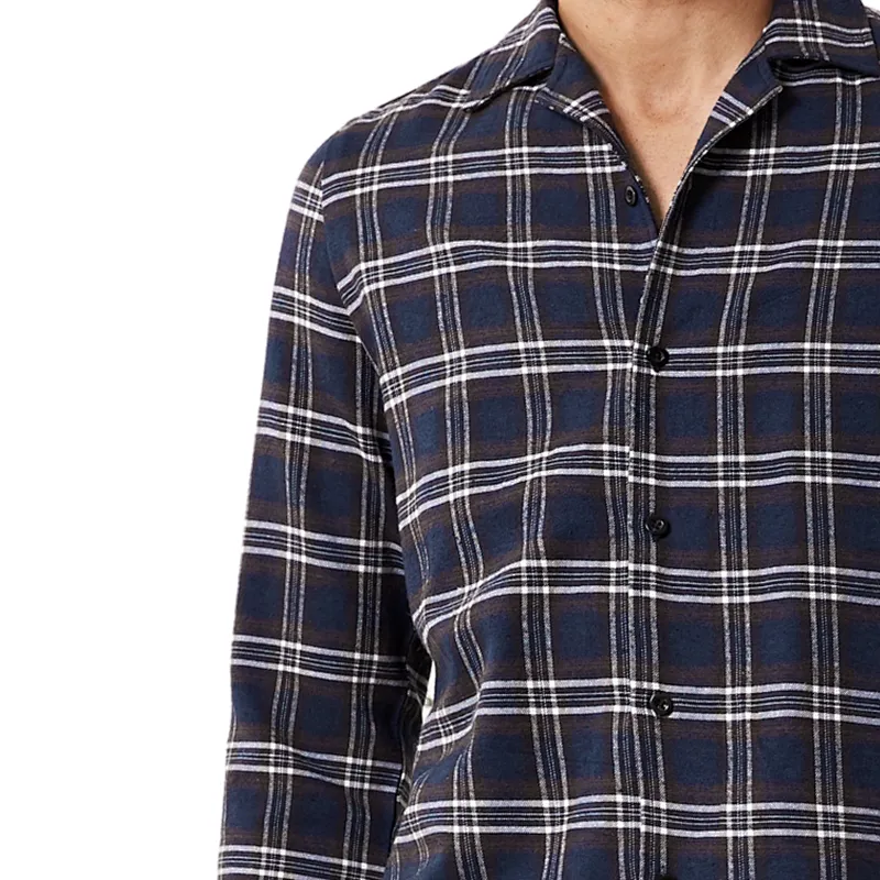 Men's New Plaid Pajamas Two-piece Plaid Pajamas
