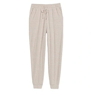Wholesale Lady Pajama Bottom Pants High Waisted Soft Brushed Rayon Plush Knit Jogger Lounge Pants for Women
