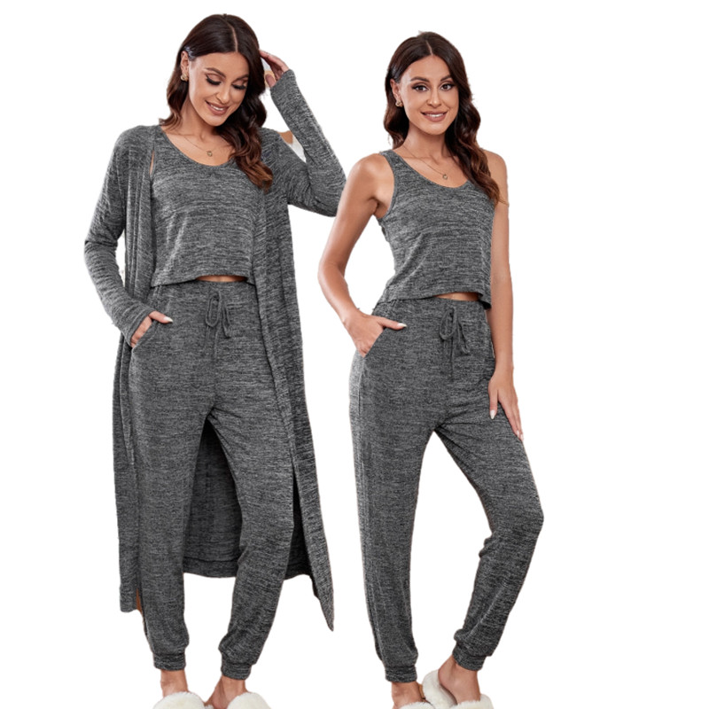 Wholesale Sleeveless Cami Pants Sleep Wear Pyjamas Sets Loungewear Pjs Cotton Women Lounge Wear Sets