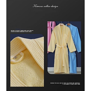 Unisex Wholesale Cotton Hotel Bath Robes Long Sleeve Couple Custom SPA Terry Bathrobes