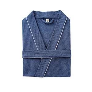 Custom Luxury Robe Men Plus Size 100% Cotton Solid Waffle Bathrobes