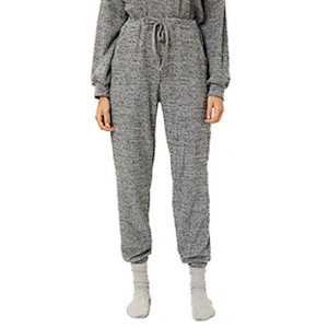 Navy Linen Loose PJ Pants Women With Front Slant Pockets And Back Patch Pocket Sleep Pajama Pants