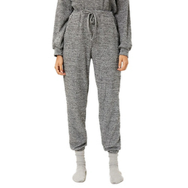 Navy Linen Loose PJ Pants Women With Front Slant Pockets And Back Patch Pocket Sleep Pajama Pants