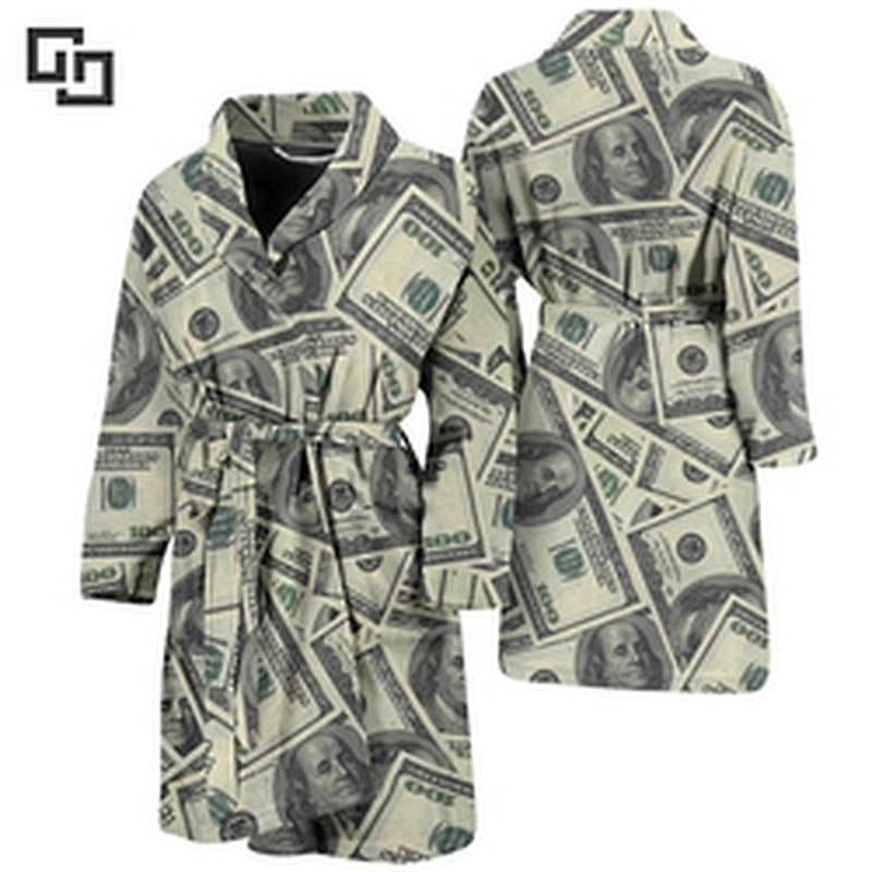 Girl Printed Knee Length Belted Sleepwear Custom OEM Femme Bath Robes Summer Chemise Cotton Women Money Robe