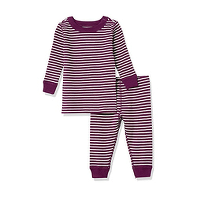 2022 Kid Pijamas 2 Piece Long Sleeve Cute Cat Print Animal Cotton Pajama Set for Kids