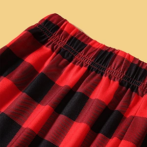 2021 Matching Family Pajamas Sets Christmas PJ's Sleepwear Merry Christmas With Plaid Bottom Pyjamas
