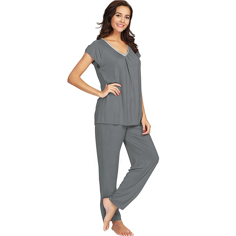 Soft Lightweight Sleepwear Bamboo Women Pajamas Set Pijamas Cotton Pajamas Woman