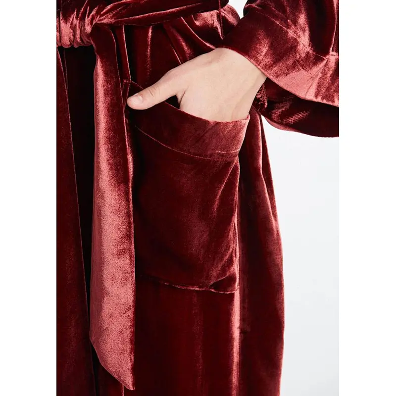 Wholesale Oversize Bathing Robe Velvet Dressing Gown Velvet Robe