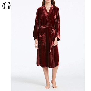 Wholesale Oversize Bathing Robe Velvet Dressing Gown Velvet Robe