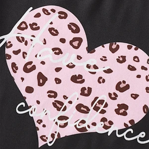 Toddler Girl Pajama Leopard & Slogan Pajamas for Girl Children Graphic Kids Girls Pajamas
