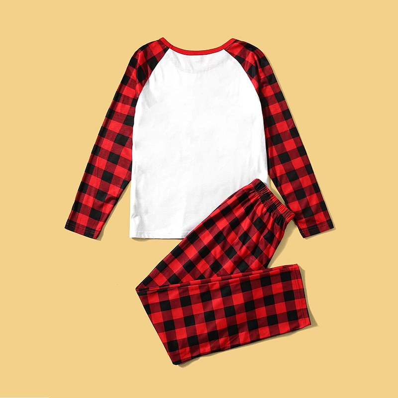 2021 Matching Family Pajamas Sets Christmas PJ's Sleepwear Merry Christmas With Plaid Bottom Pyjamas